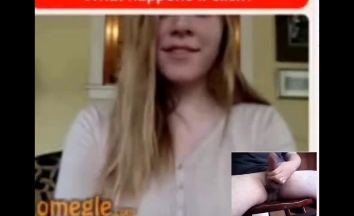 Comfortable Omegle slut gets too comfy