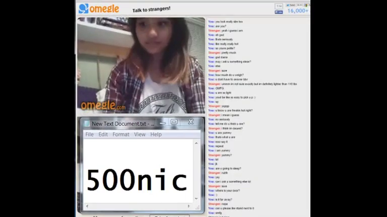 Huge tits tatted girl strips and cums many times on omegle (check description)