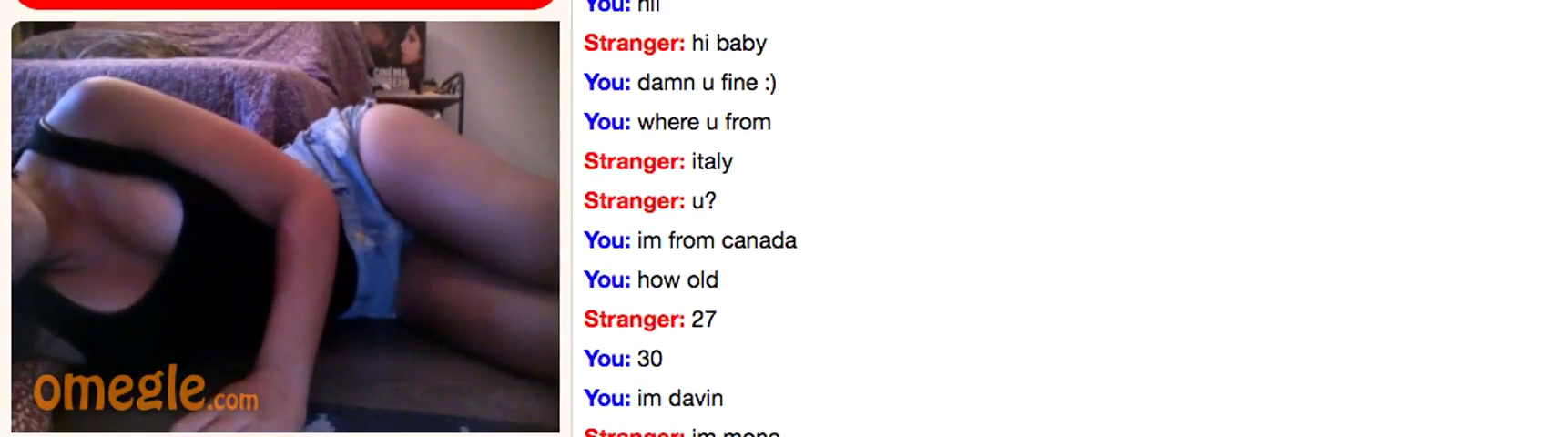 I showed my big dick to the girl from ometv